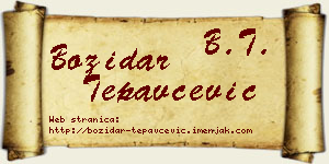 Božidar Tepavčević vizit kartica